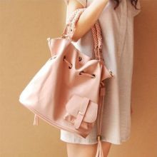Korean Braided Tassel Drawstring Bag (Color: Please Select Color)