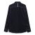Japanese Blue Contrast Color Long-Sleeve Shirt