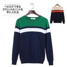 Japanese Contrast Color Stripe Pullover (Color: Please Select Color, Size: Please Select Size)