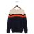 Japanese Contrast Color Stripe Pullover
