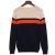 Japanese Contrast Color Stripe Pullover