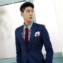 Korean Solid Color One Button Blazer (Color: Blue, Size: Please Select Size)