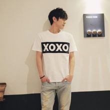 Korean XOXO Letters TEE (Color: Please Select Color)