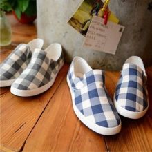 Korean Plaid Casual Shoes (Color: Please Select Color)