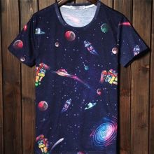 Korean Cartoon Style Universe T-shirt (Size: Please Select Size)