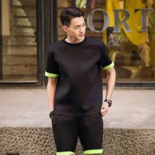 Korean Short-Sleeve Top with Pants (Color: Please Select Color, Size: Please Select Size)