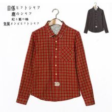 Japanese Single Pocket Plaid Shirt (Color: Please Select Color, Size: Please Select Size)