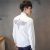 Japanese Letter Printed Long Sleeve Shirt