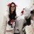 Korean Small Bow Mickey Ears Hooded Long-Sleeve Sweater