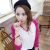 Korean Bright Color Long-Sleeve V-Neck Casual Shirt