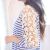 Korean Crochet Hollow Sleeve Striped Shirt