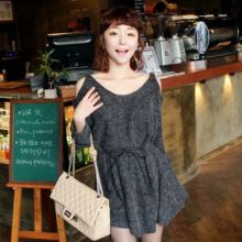 Korean Gray Cute Dress (Color: Gray, Size: Please Select Size)