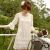 Korean Lotus Sleeve Chiffon Strapless Dress