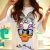 Korean Crew Neck Printed TEE