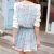 Korean Double Sleeve Waist Shaped Chiffon Skirt