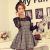 Korean Lace Stitching Houndstooth Dress