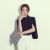 Korean Open Collar Cape Sleeve Chiffon Shirt