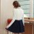Korean Lace Sleeve Stitching Umbrella Dresses