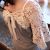Korean Lace Sleeve Rounded Neck T-Shirt