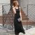 Korean Gauze Stitching Sleeveless Long Dress