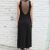 Korean Gauze Stitching Sleeveless Long Dress