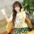 Korean Letters Printed Round Neck T-shirt