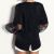 Korean Lantern Style Sleeve Stitching Organza Yarn Coat