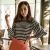 Korean Stripes Lantern Sleeve Tops