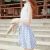 Korean Casual Fresh Lapel Striped Skirt
