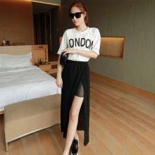 Korean Elegant Skirt (Color: Black, Size: One Size)