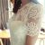 Korean Perspective Hollow Flower Short Sleeve Sexy Dress