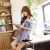 Korean Doll Strapless Plaid Short-Sleeve Shirt