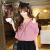 Korean Doll Strapless Plaid Short-Sleeve Shirt