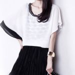 Korean Rivets Rounded Neck Batwing Coat